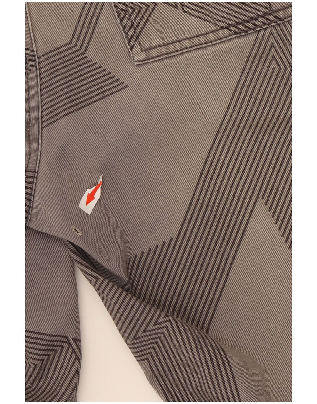 Fly53 Pantalones cortos cargo para hombre W34 Algodón geométrico gris grande