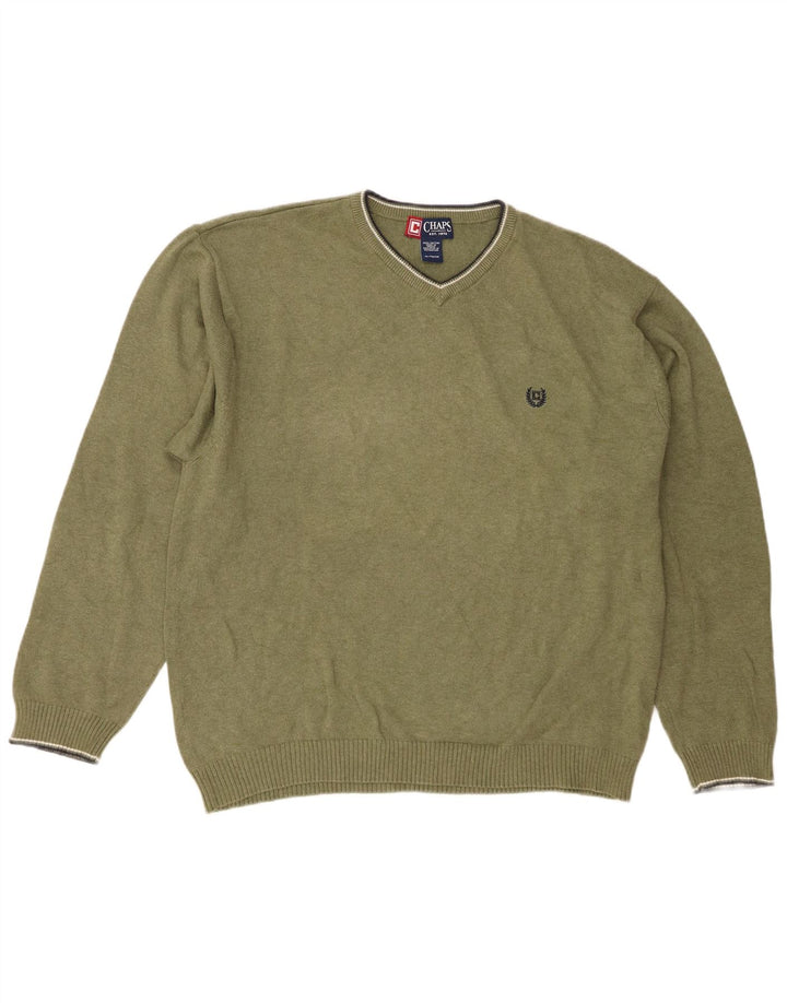 Chaps Jersey Regular Fit con Cuello en V para Hombre XL Algodón Verde