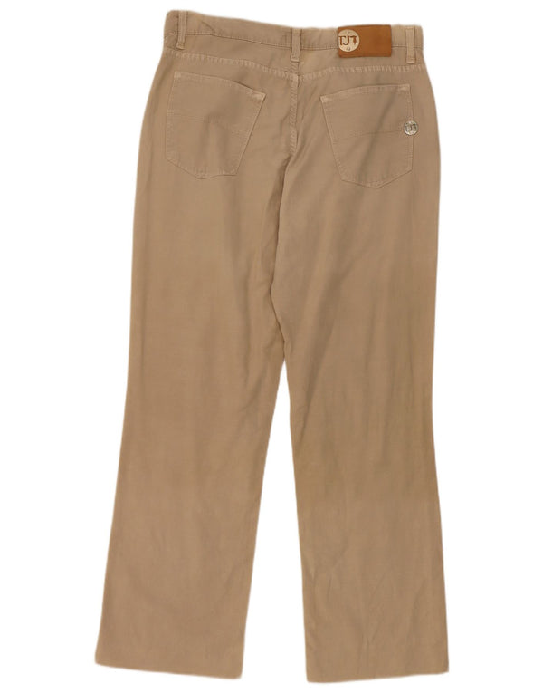 Pantalones Mujer Trussardi Crop Casual W31 L26 Algodón Beige