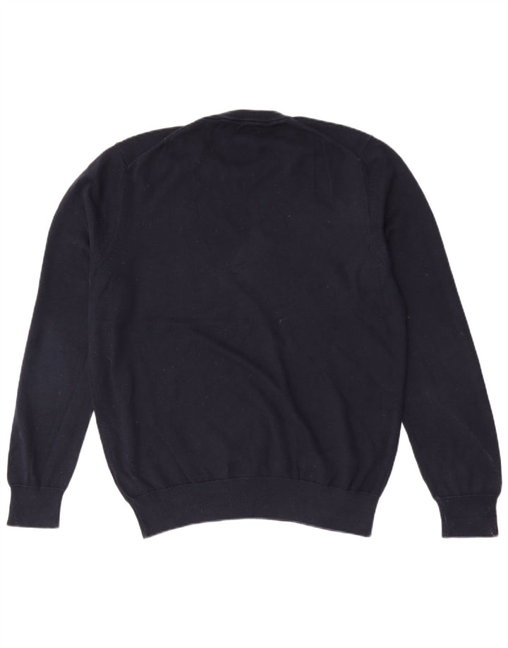 Marks & Spencer - Jersey de cuello redondo para hombre, talla grande, algodón azul marino