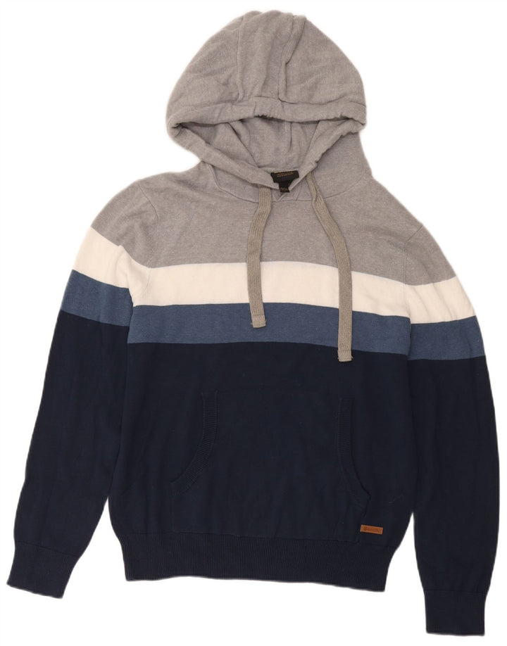 Bench - Jersey con capucha para hombre, talla grande, algodón multicolor con bloques de color