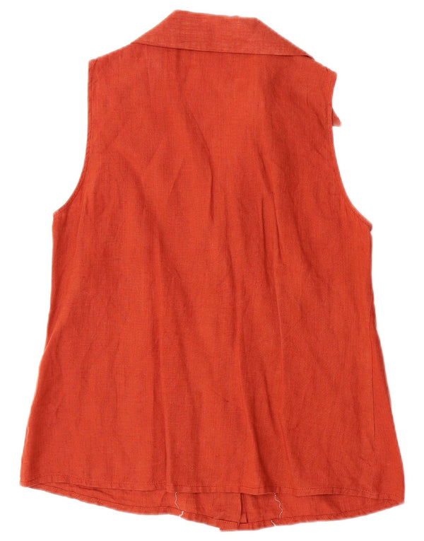 Giulia Galanti Blusa sin mangas para mujer UK 44 Medio Naranja Floral