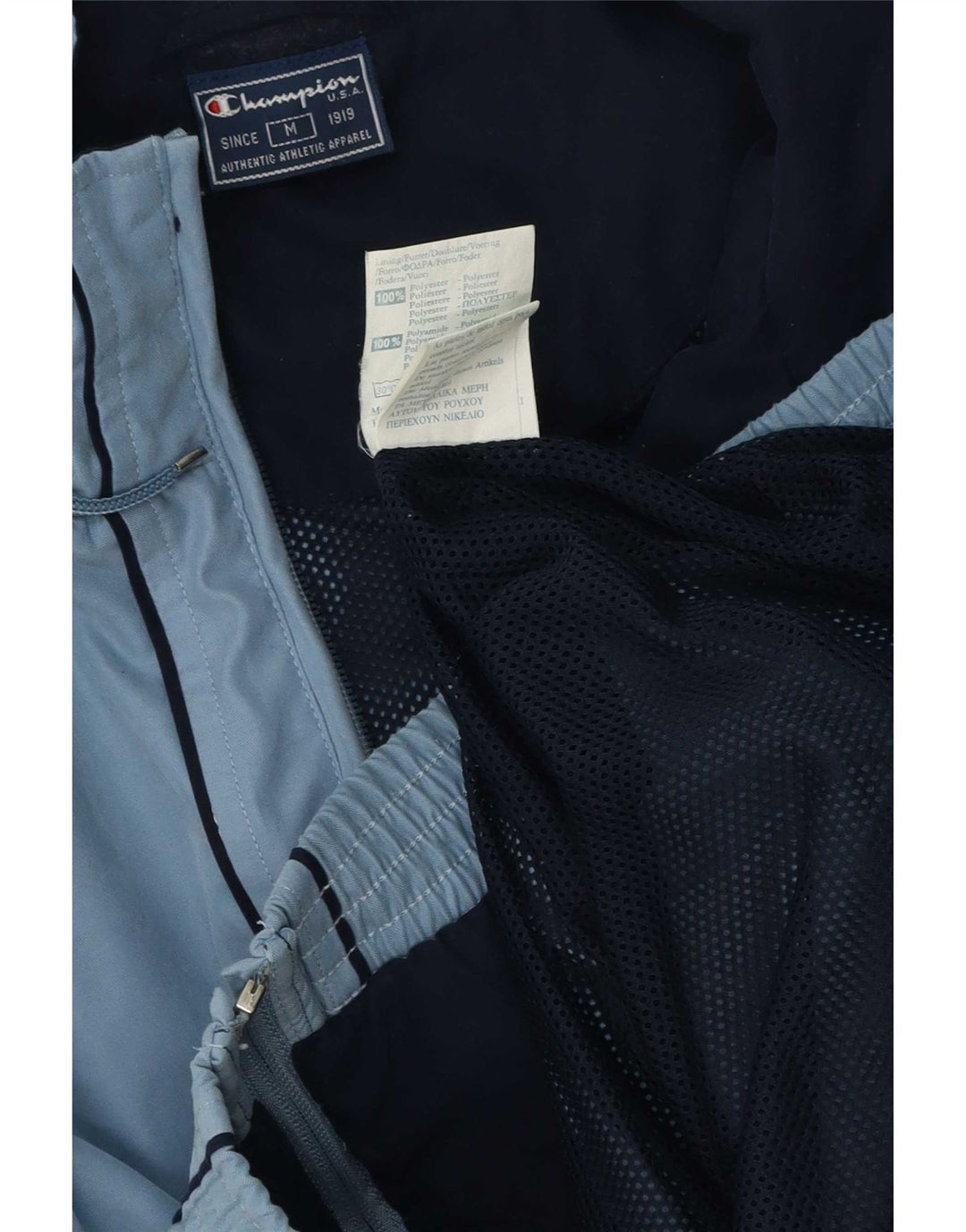 Champion Chaqueta De Chándal Para Hombre Poliéster Color Block Azul Medio