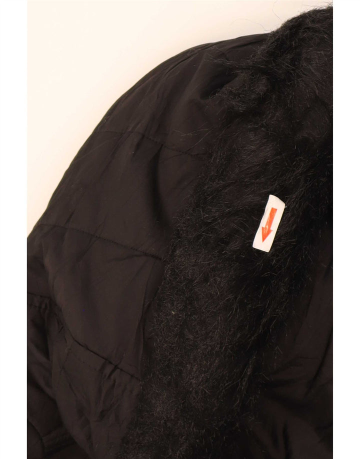 Nautica Chaqueta acolchada con capucha para mujer UK 44 Mediana Poliéster negro