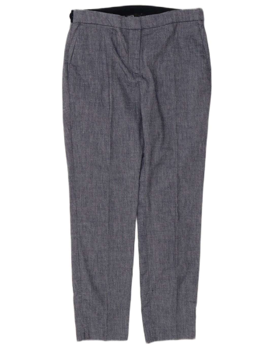 Zara Mujer Pantalón Chino Slim Medium W28 L27 Azul Colorblock