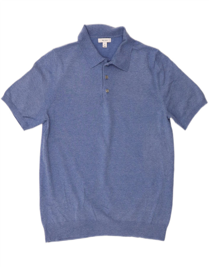 Polo Reiss Hombre Algodón Azul Medio