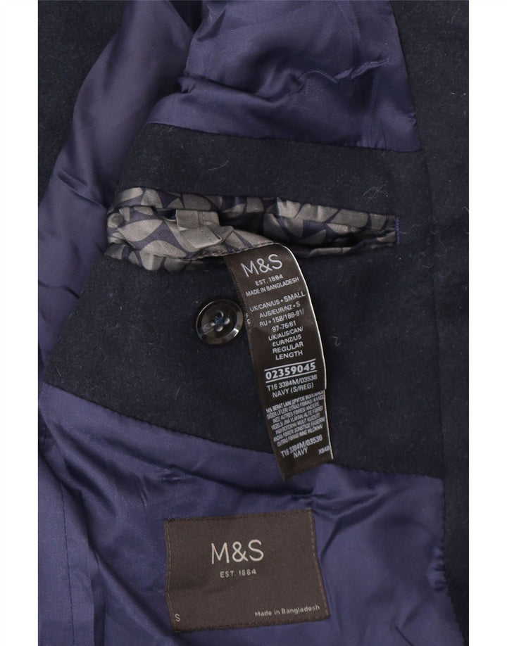 Marks & Spencer Abrigo para hombre UK 36 Pequeño Poliéster azul marino