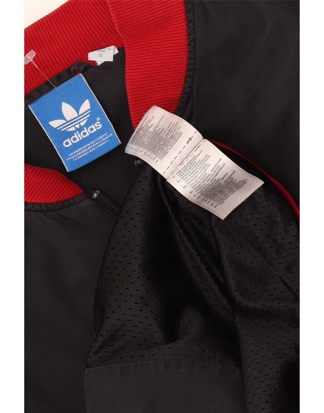 Adidas Hombre Chándal Top Chaqueta Pequeña Gris Colorblock Poliéster