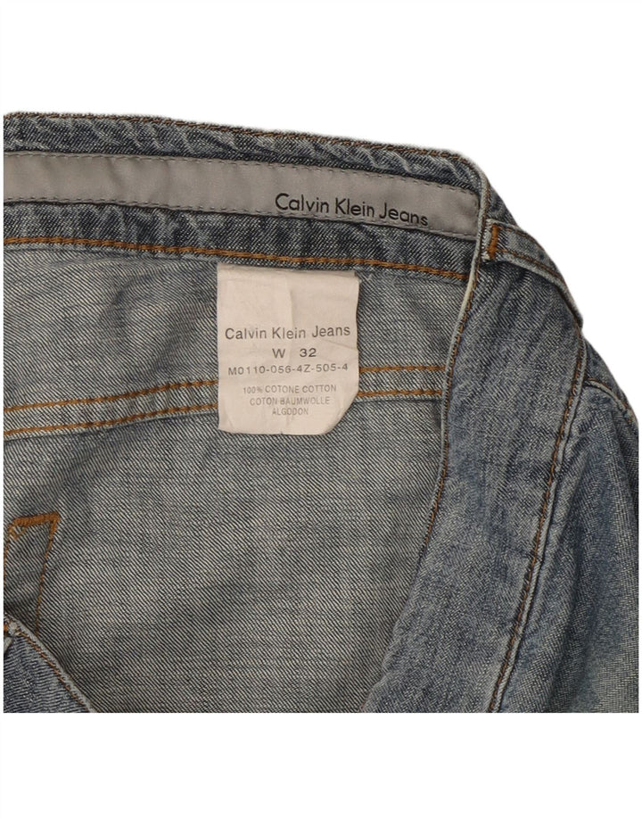 Vaqueros Rectos Calvin Klein Mujer W32 L27 Algodón Azul