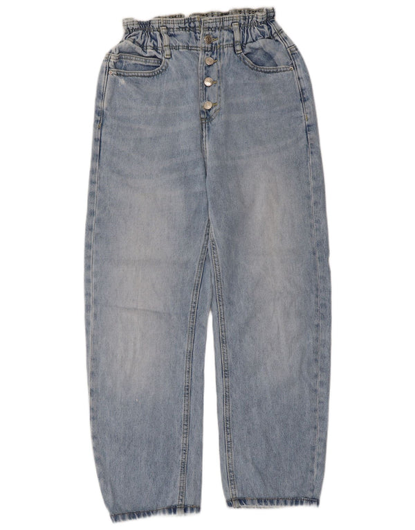 Zara Jeans Cónicos De Cintura Alta Para Mujer EU 34 2XS W24 L24 Azul