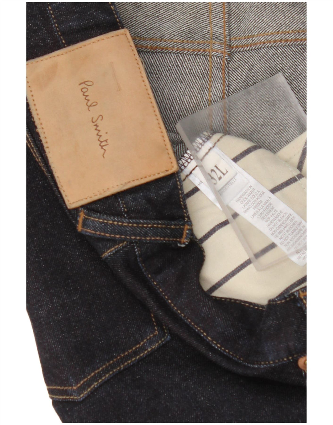 PAUL SMITH Vaqueros rectos para hombre W32 L25 Algodón azul marino