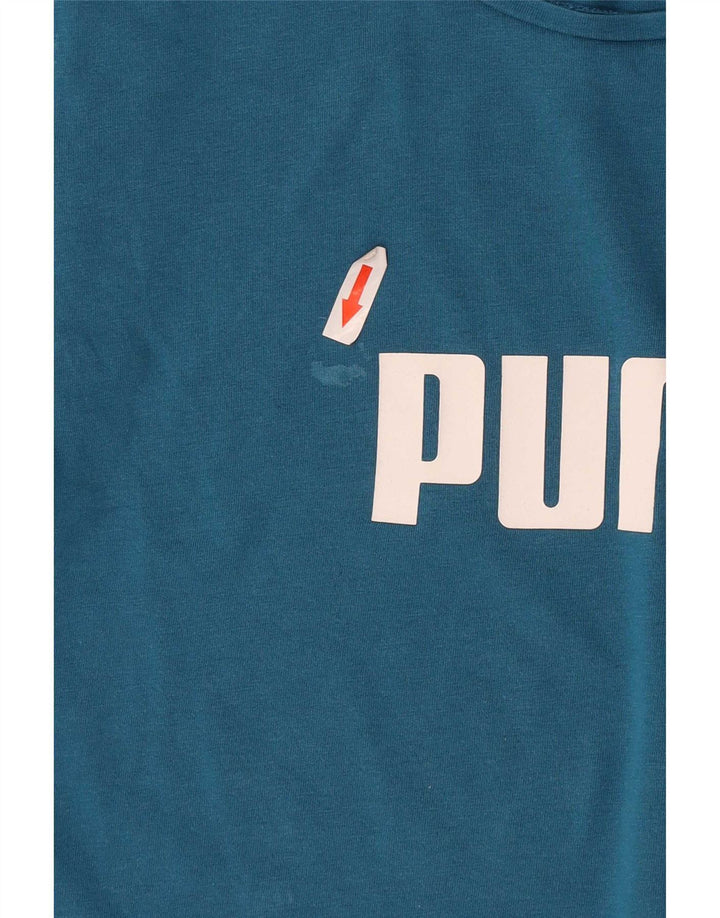 Puma Camiseta gráfica para mujer Top UK 12 Azul medio