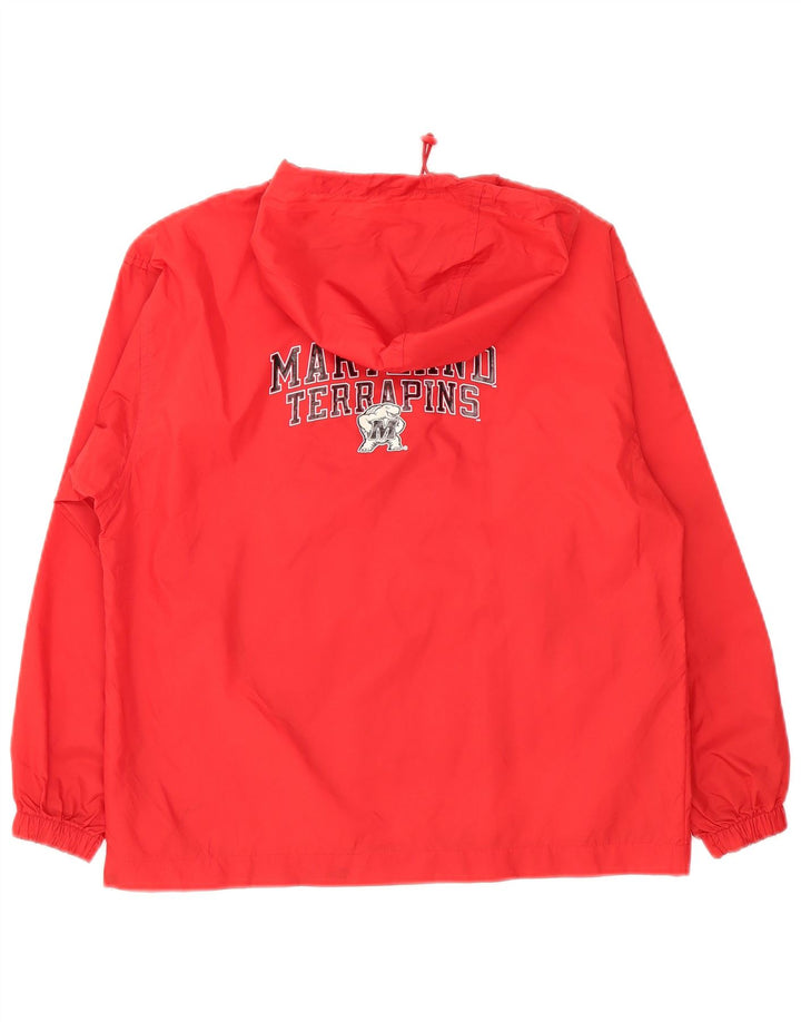 Champion Chaqueta impermeable con capucha para niñas 11-12 años Grande Nylon rojo