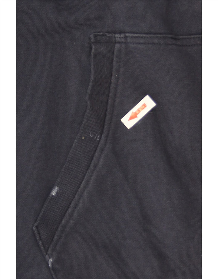 Ellesse - Sudadera con capucha y cremallera para hombre, algodón a rayas, color azul marino mediano