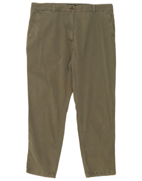 Marks & Spencer Pantalones Chinos Slim para Mujer UK 40 Large W38 L28 Algodón Caqui