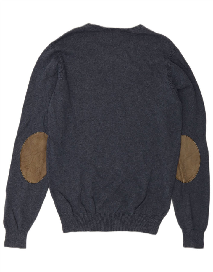 Massimo Dutti Jersey Cuello Redondo Hombre Small Azul Algodón