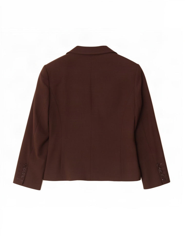 Marks & Spencer Chaqueta tipo blazer de 2 botones para mujer UK 46 Grande Poliéster marrón