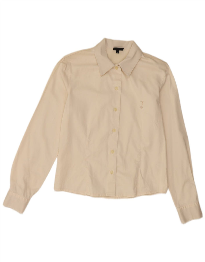 Camisa Trussardi Mujer UK 40 Small Algodón Beige