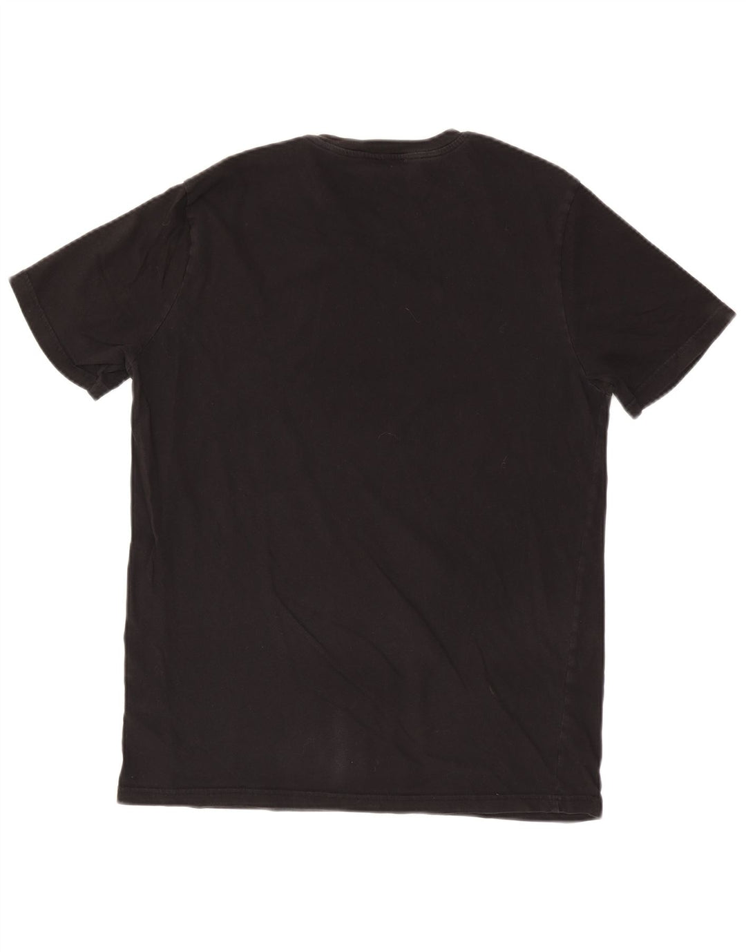 Benetton Camiseta Top Grande Negro Algodón Hombre