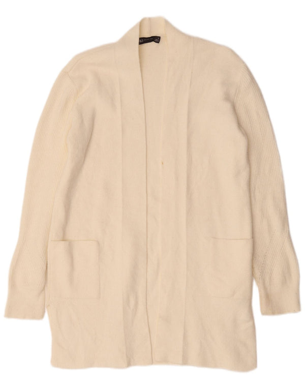 Marks & Spencer Suéter Cárdigan Largo para Mujer UK 12 Medium Off White