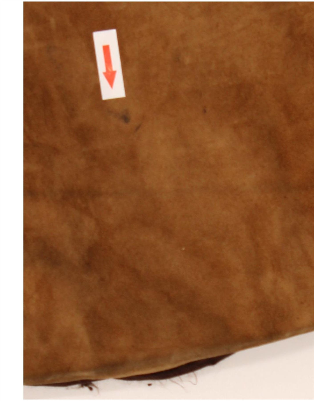 Vintage mujer ante chaqueta Reino Unido 12 marrón medio colorblock