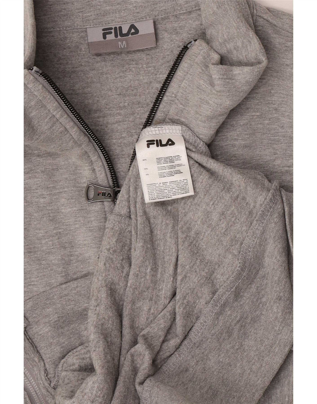 Fila Chaqueta superior de chándal con gráfico para mujer, UK 40, color gris medio