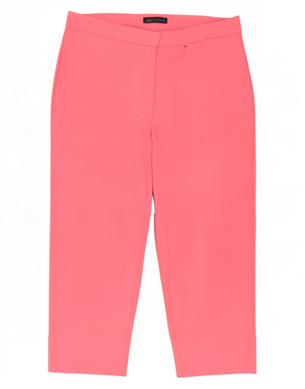 Marks & Spencer Pantalones cortos de cintura alta para mujer UK 46 Large W34 L23 Rosa