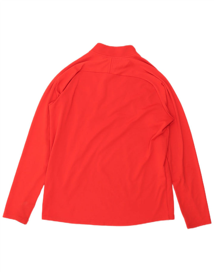 Nike Dri Fit Graphic Zip Neck Jersey Chándal Top para Hombre Rojo Grande