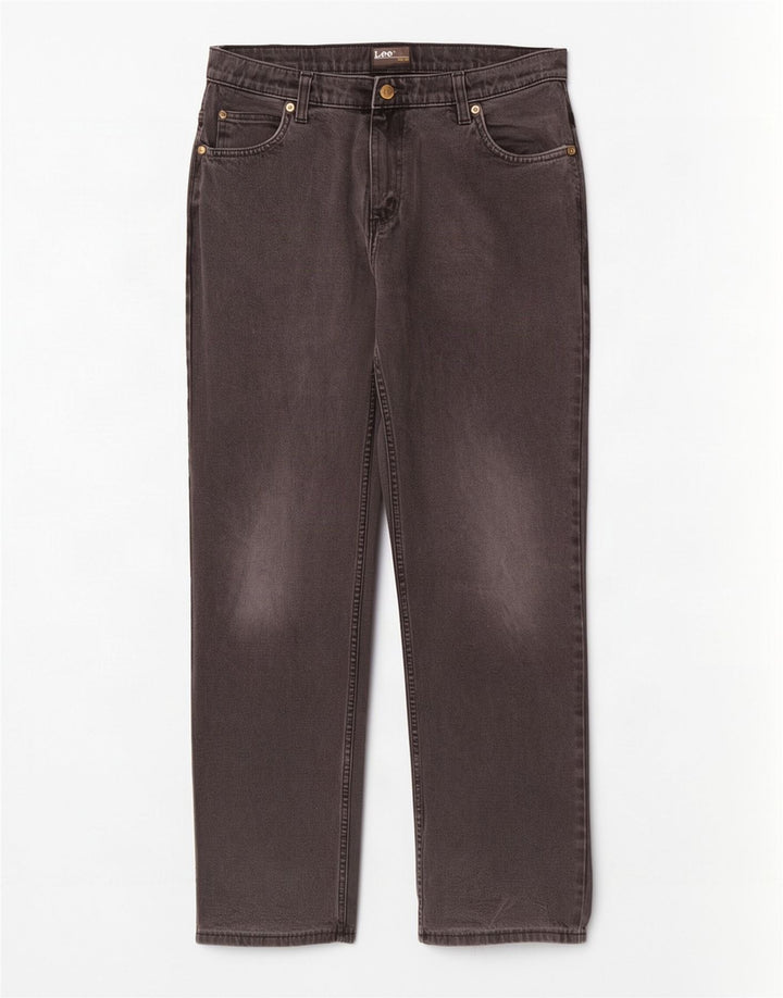 Lee Vaqueros Rectos Brooklyn para Hombre W33 L31 Algodón Negro