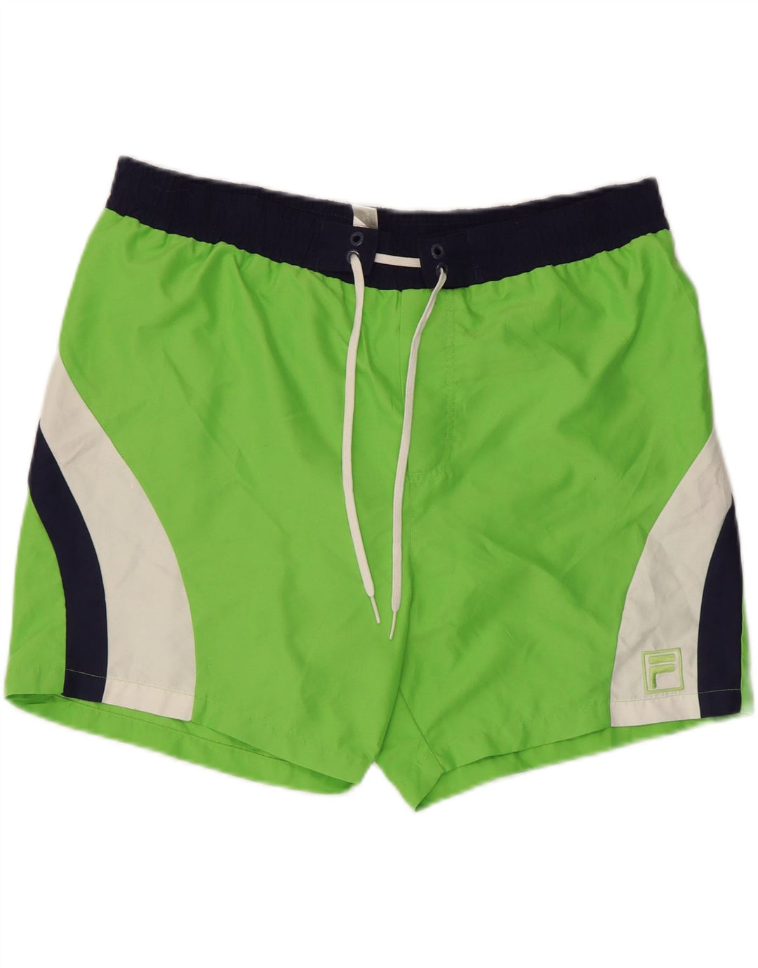 Fila Hombre Bañador Corto Poliéster Color Block Verde Medio