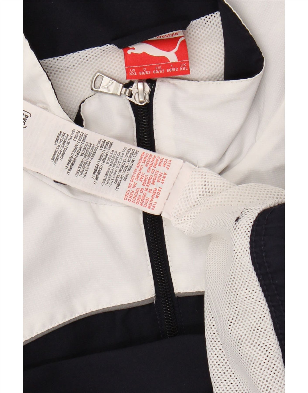 PUMA Chaqueta superior de chándal gráfico para hombre 2XL Poliéster con bloques de color azul marino