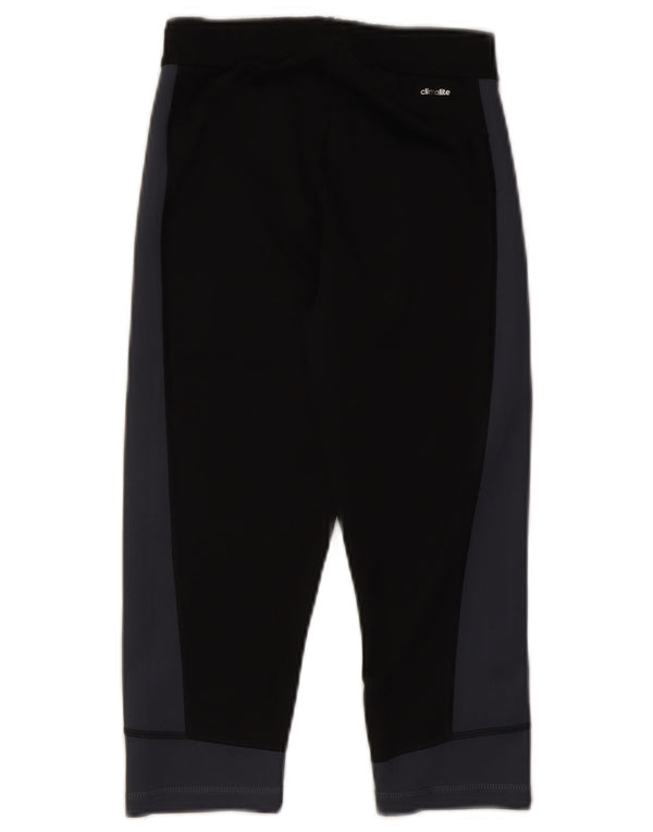 Adidas Leggings Capri para Mujer Reino Unido 8/10 Pequeño Negro Colorblock Poliéster