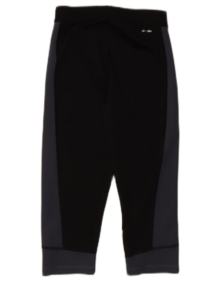 Adidas Leggings Capri para Mujer Reino Unido 8/10 Pequeño Negro Colorblock Poliéster