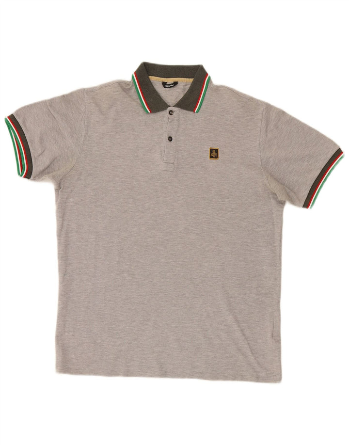 REFRIGIWEAR Mens Polo Shirt XL Grey Cotton