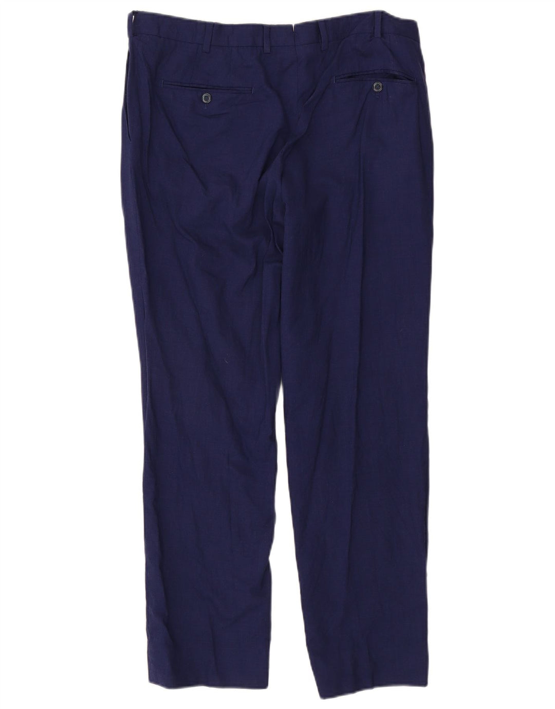 Pantalón Traje Recto Hombre Massimo Dutti W34 L29 Azul Marino