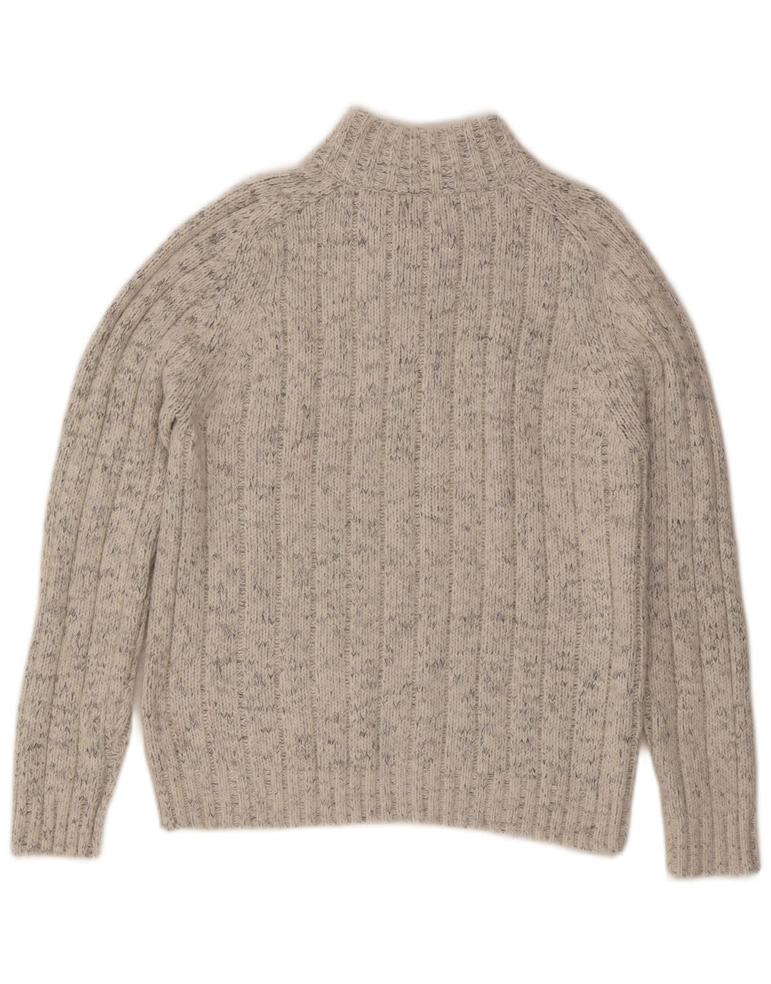 Marks & Spencer Jersey De Cuello Con Cremallera Para Hombre Acrílico Moteado Beige Medio