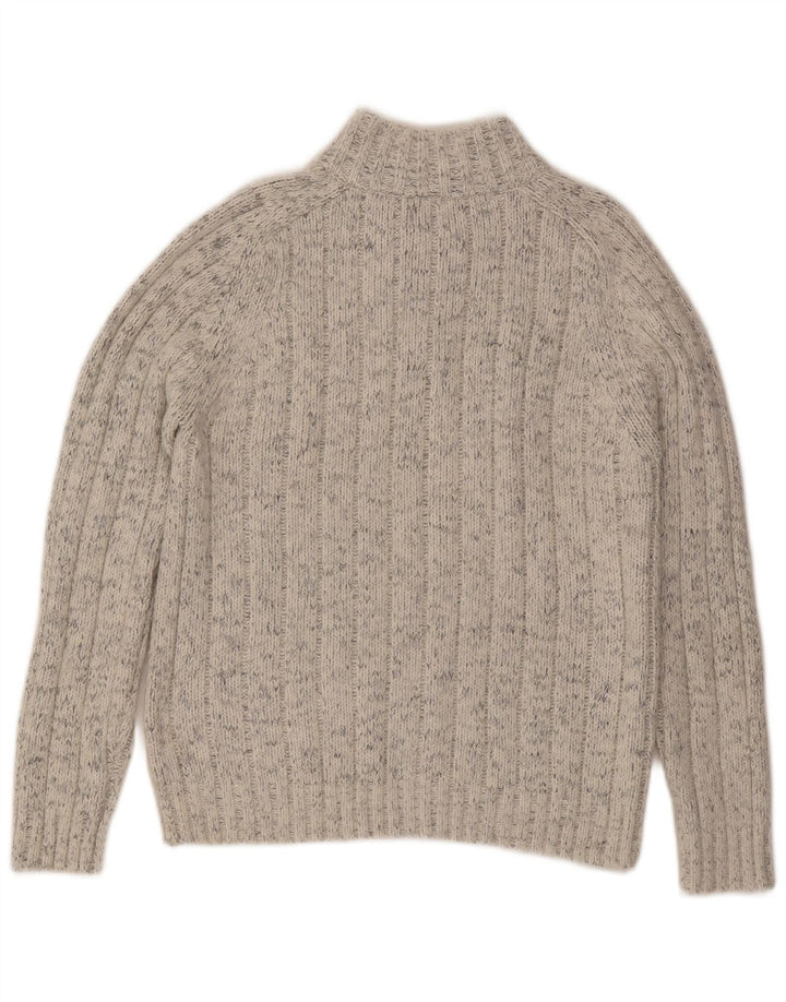 Marks & Spencer Jersey De Cuello Con Cremallera Para Hombre Acrílico Moteado Beige Medio