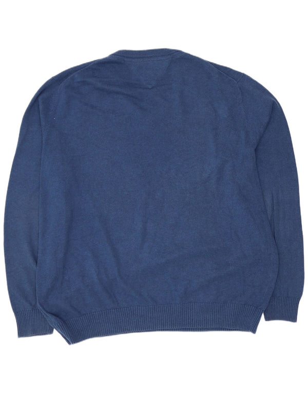 Tommy Hilfiger Jersey con Cuello en V para Hombre XL Azul Marino Algodón
