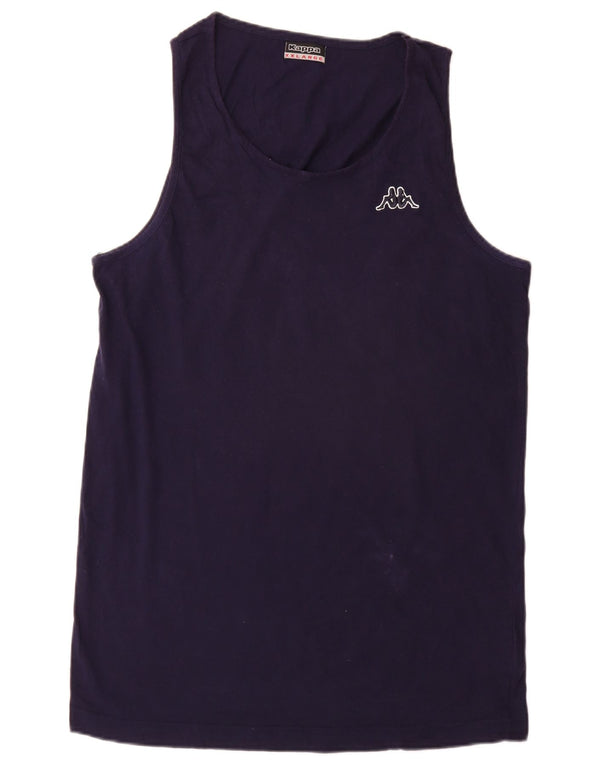 Kappa Hombre Chaleco Top 2XL Azul Marino Algodón