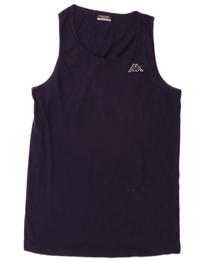 Kappa Hombre Chaleco Top 2XL Azul Marino Algodón