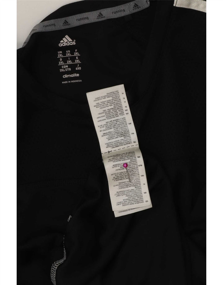 Adidas Mens Climalite Camiseta Top 2XL Negro Poliéster
