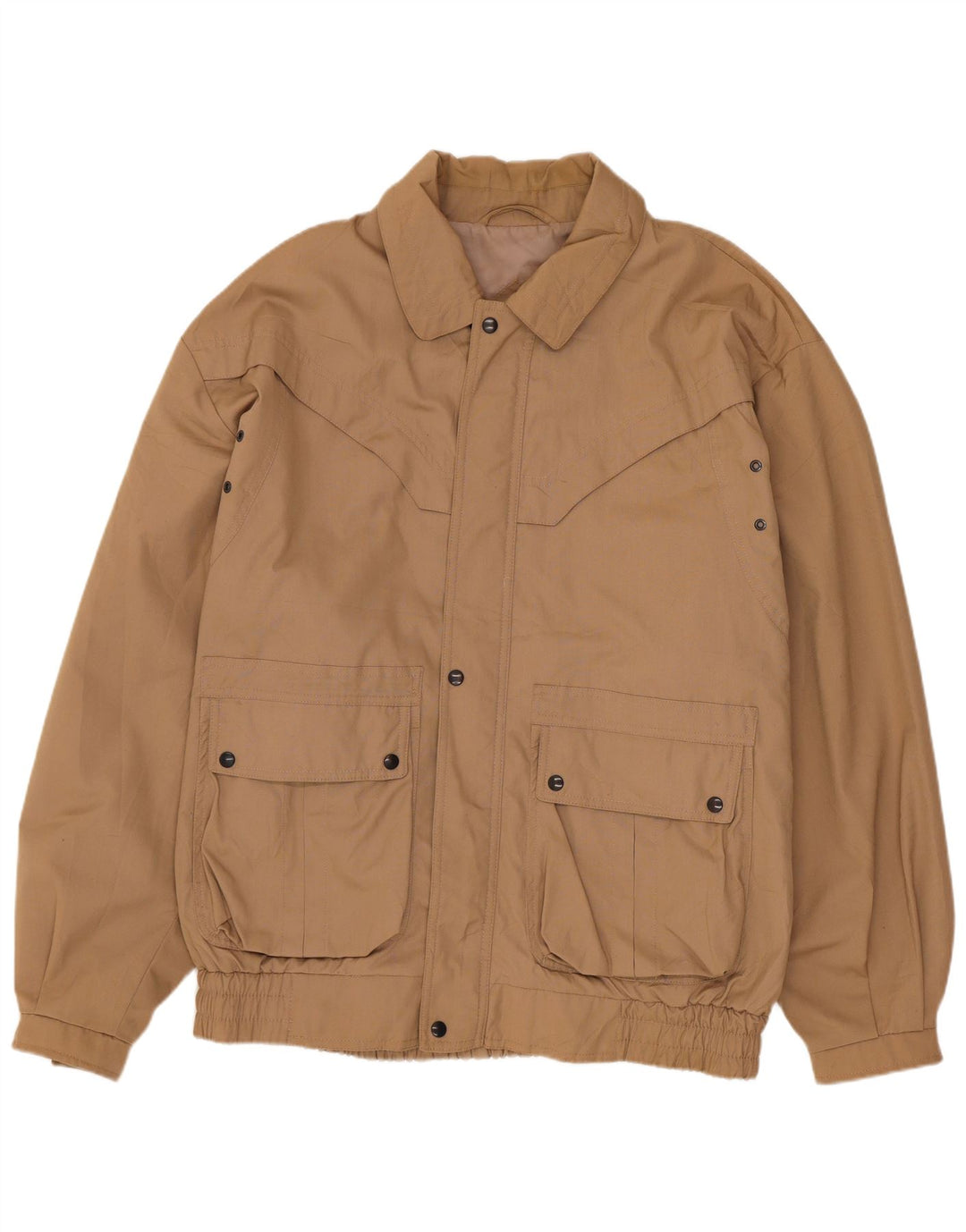 Vintage hombres chaqueta bomber de gran tamaño EU 50 algodón marrón grande