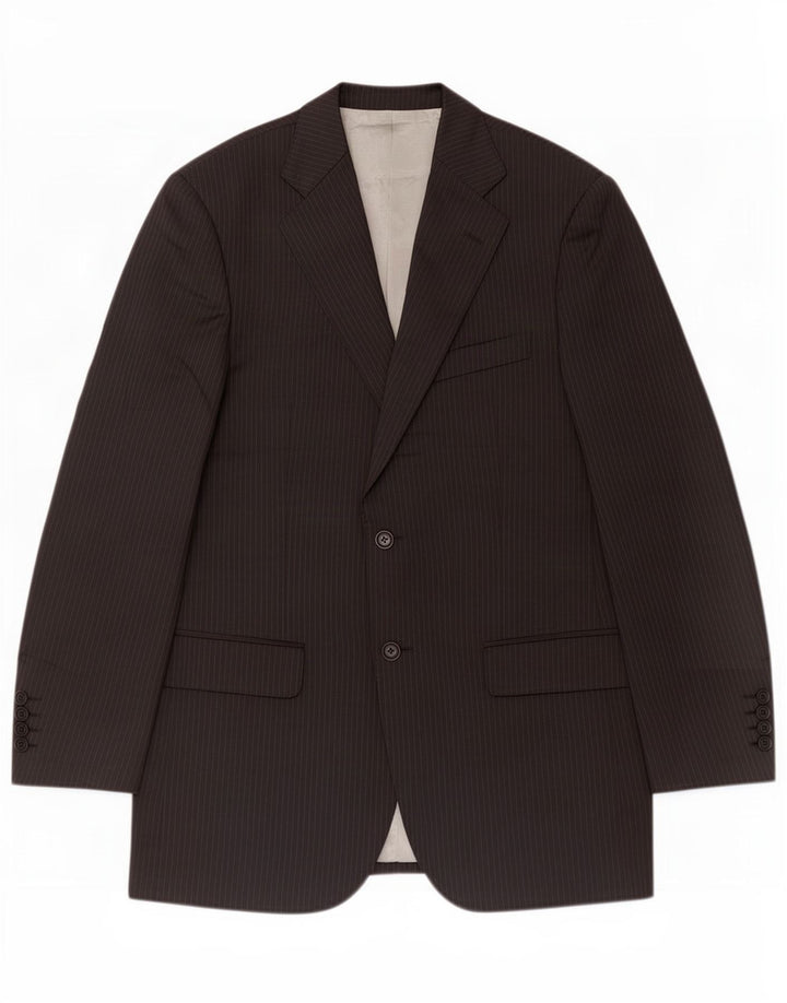 Marks & Spencer Chaqueta tipo blazer de 2 botones para hombre UK 38 Medium Black Pinstripe