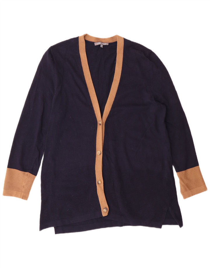 Laura Ashley - Cárdigan para mujer, talla 40, talla grande, algodón azul marino
