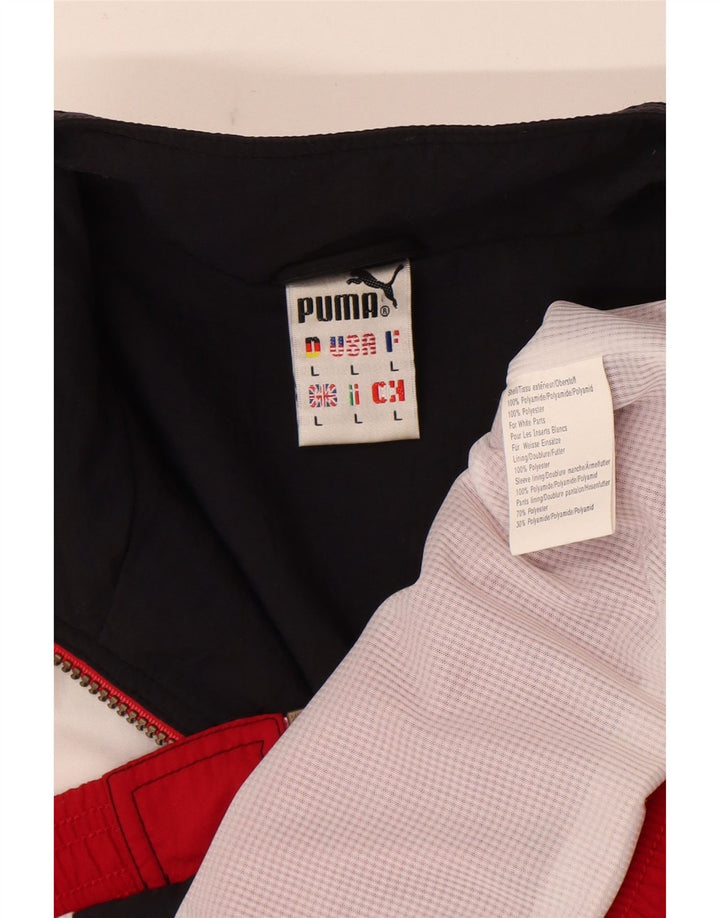 Puma Chaqueta de chándal para hombre, talla grande, color rojo, poliamida