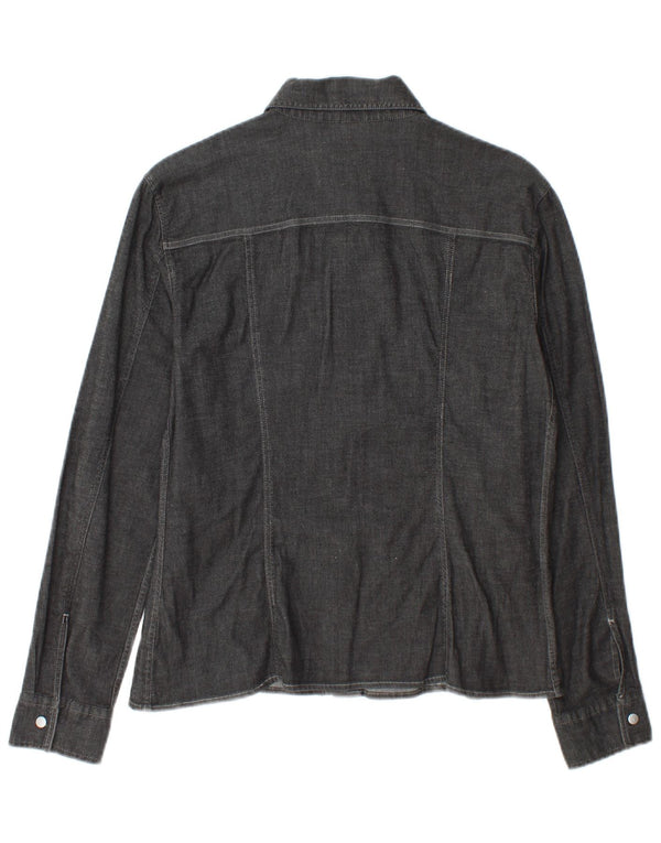 Trussardi Jeans Camisa Mujer UK 46 Large Gris Algodón