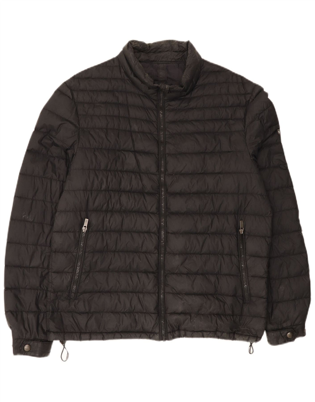 Massimo Dutti Chaqueta Acolchada Hombre UK 40 Large Nylon Negro
