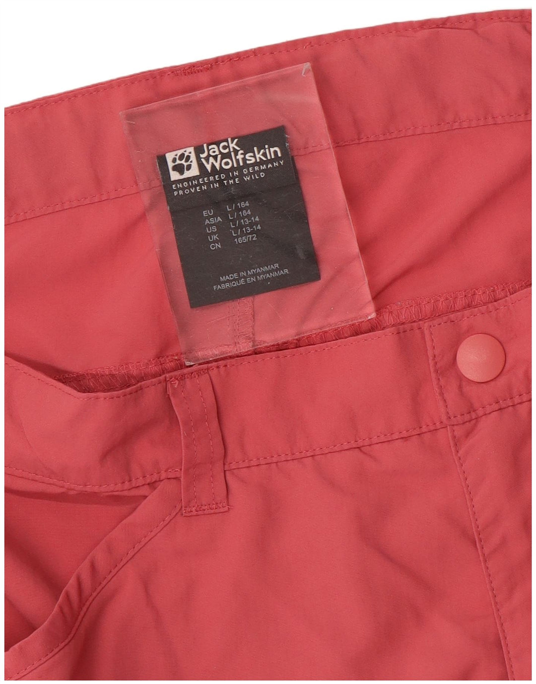 JACK WOLFSKIN Pantalones cortos tipo cargo para niños 13-14 años Grande W30 Rosa
