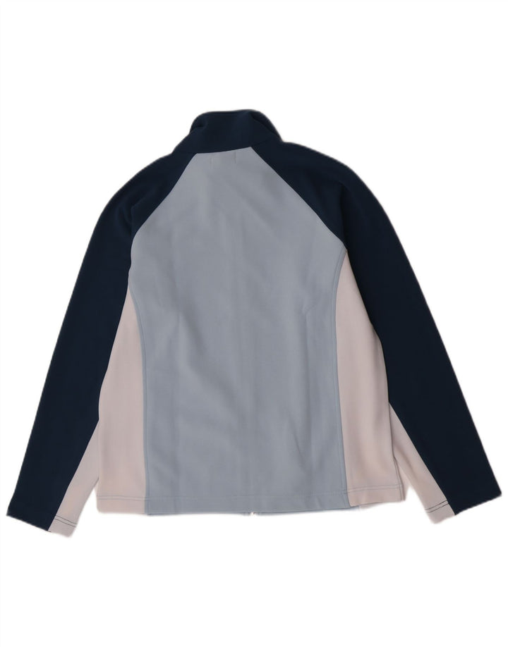Kappa Mujer Chándal Top Chaqueta UK 40 Grande Azul Colorblock Poliéster