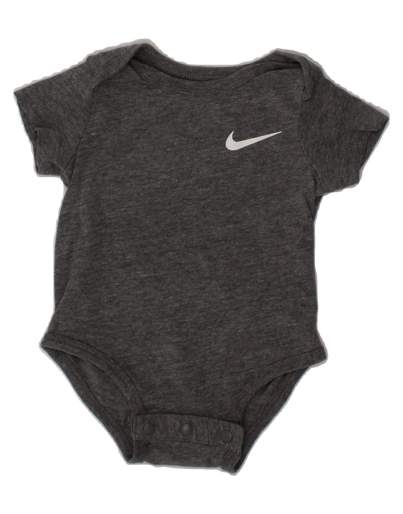 NIKE Baby Boys Bodysuit 0-3 Months Grey Cotton Vintage Nike and Second-Hand Nike from Messina Hembry 